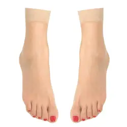 Quirky Fun Gift: Breathable Novelty Socks with Hilarious Fake Nail Stickers (1 pair )
