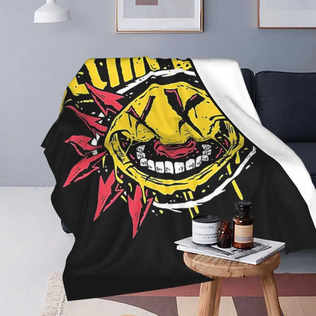Blink 182 Punk Smile Coperta In Pile Super Soft Throw Coperta Divano Coperta Per La Casa Camera Da Letto Plaid Outdoor Copriletto Trapunta