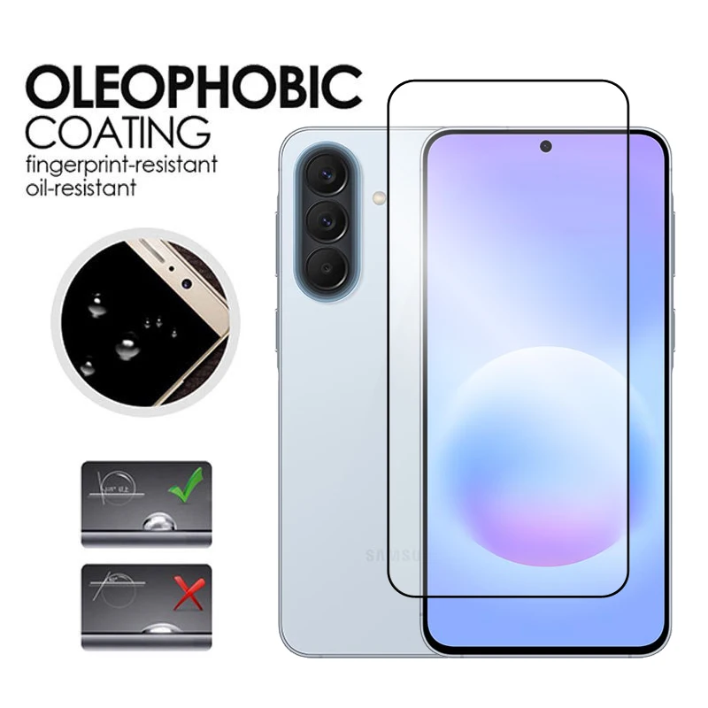 6-in-1 Tempered Glass Screen Protector with Lens Film - 2.5D Full Cover
