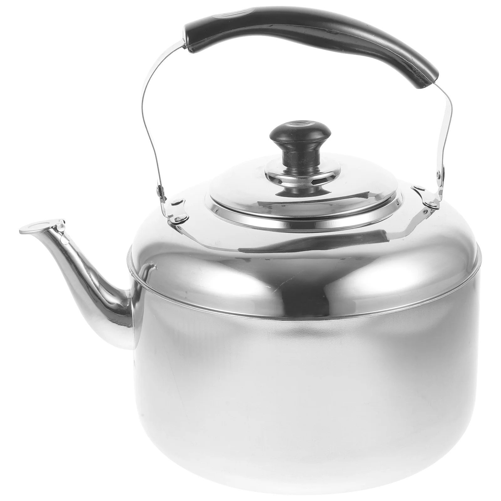 

Stainless Steel Whistling Tea Kettle 5.5L Stovetop Universal Base Cool Grip Handle