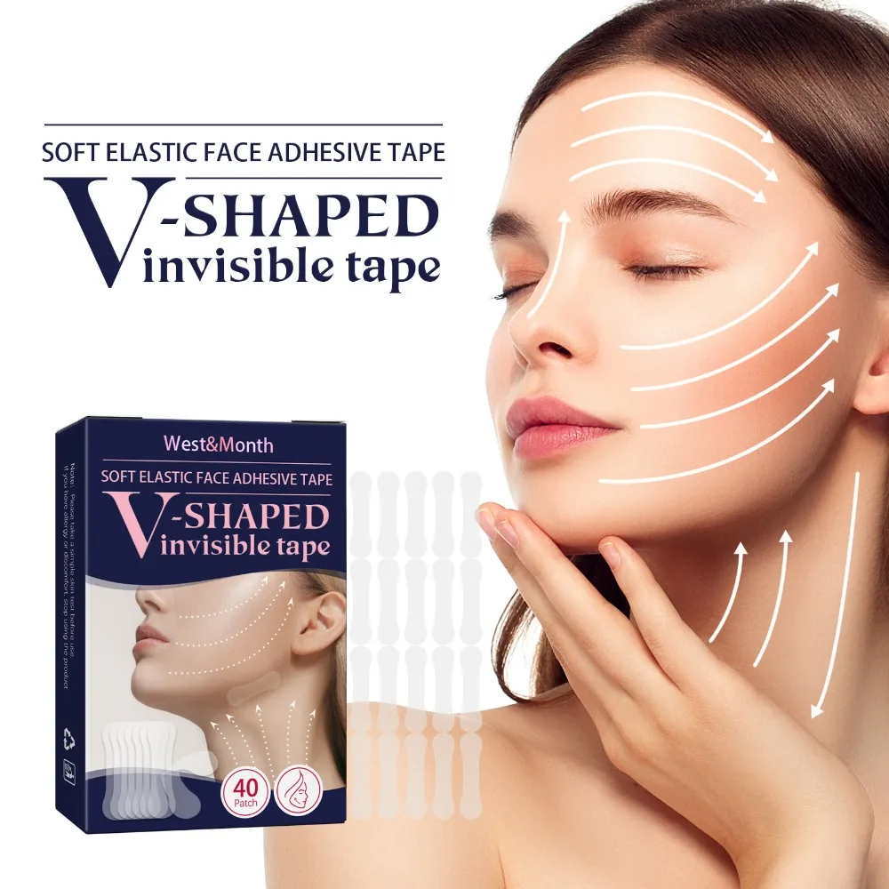 Oval Face Lifting And Tightening Beauty Tools Brow Lift Tape Face Lift Strips Facial Lifting Patch Invisible Facelift Tape