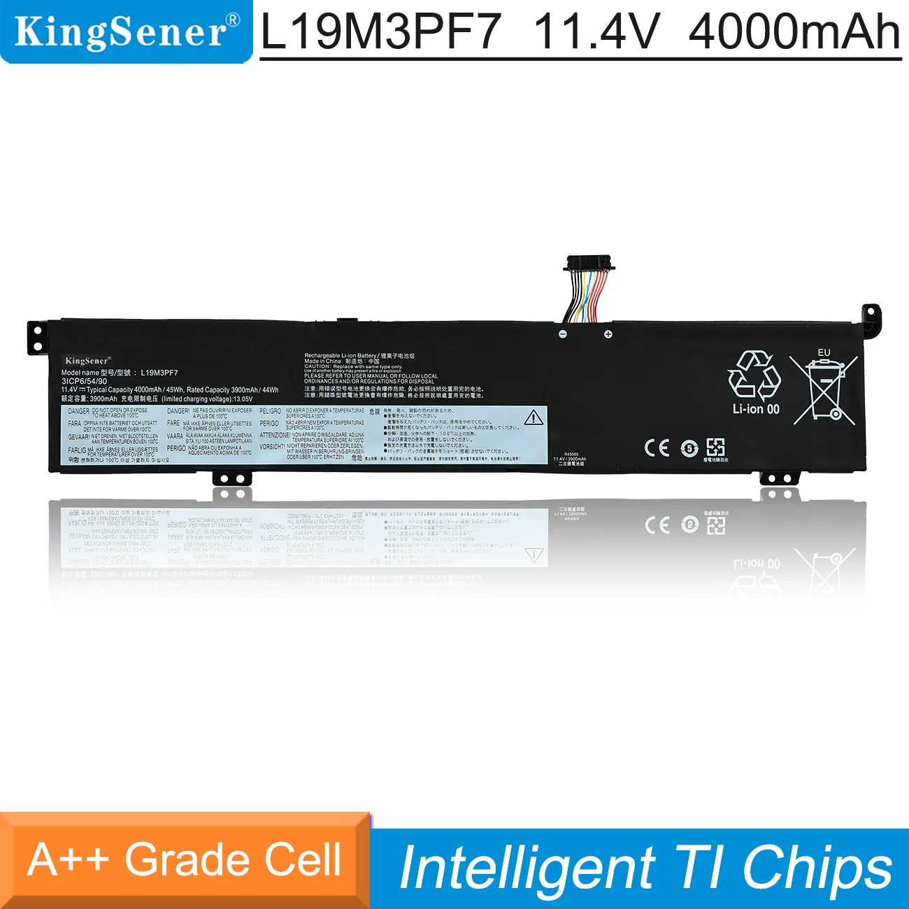 Bateria do Portátil de Kingsener L19l3pf3 L19m3pf7 L19d3pf4 para Lenovo Ideapad Criador 515imh05 Gaming 3-15arh05 Series 4000mah