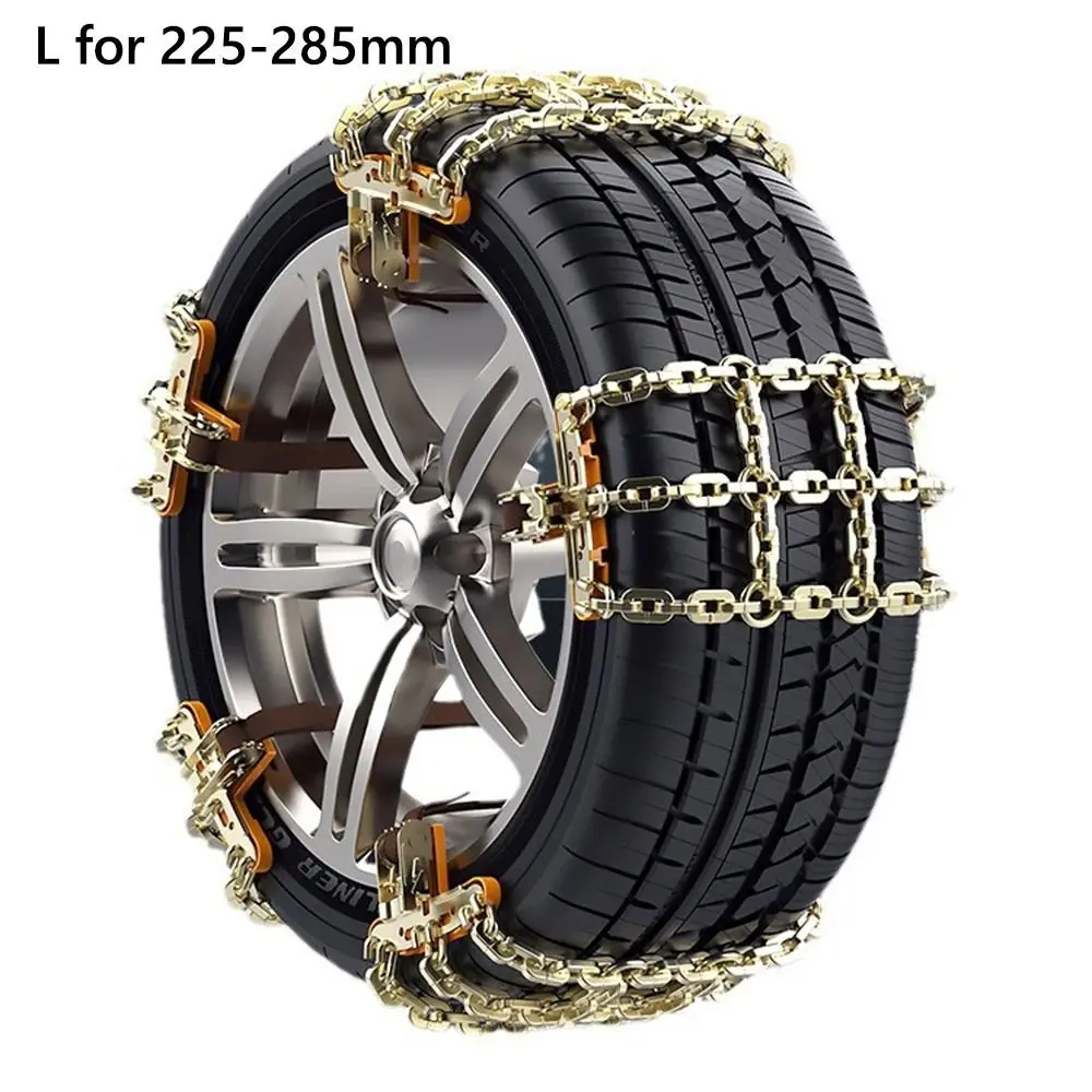 Anti-Skid Iron Car Tire Snow Chains Emergency Metal Snow Mud Sand Tyre Chains Suitable for Tire Width 165-285mm
