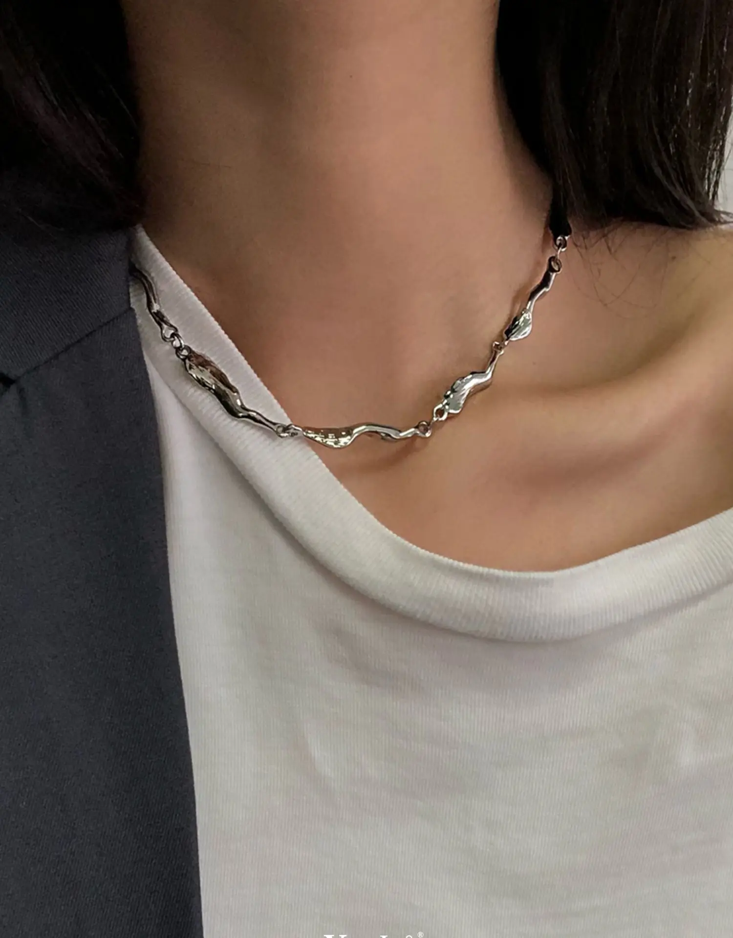 European-American style small design sense necklace women's cool style collarbone chain light luxury fashion high sense