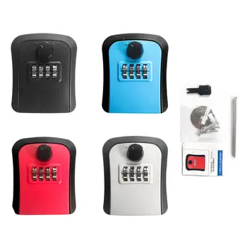 Wall Mounted Key Safe Lockboxs 4 Digit Combination Password Key Lock Box Anti-theft Waterproof Outdoor Knob Safe Key Box 1