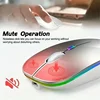 Wireless Mouse Rechargeable Silent LED Backlit Mice PC Laptop Computer Mous 2.4Ghz Receiver Bluetooth Dual Mode Optical Mice 3