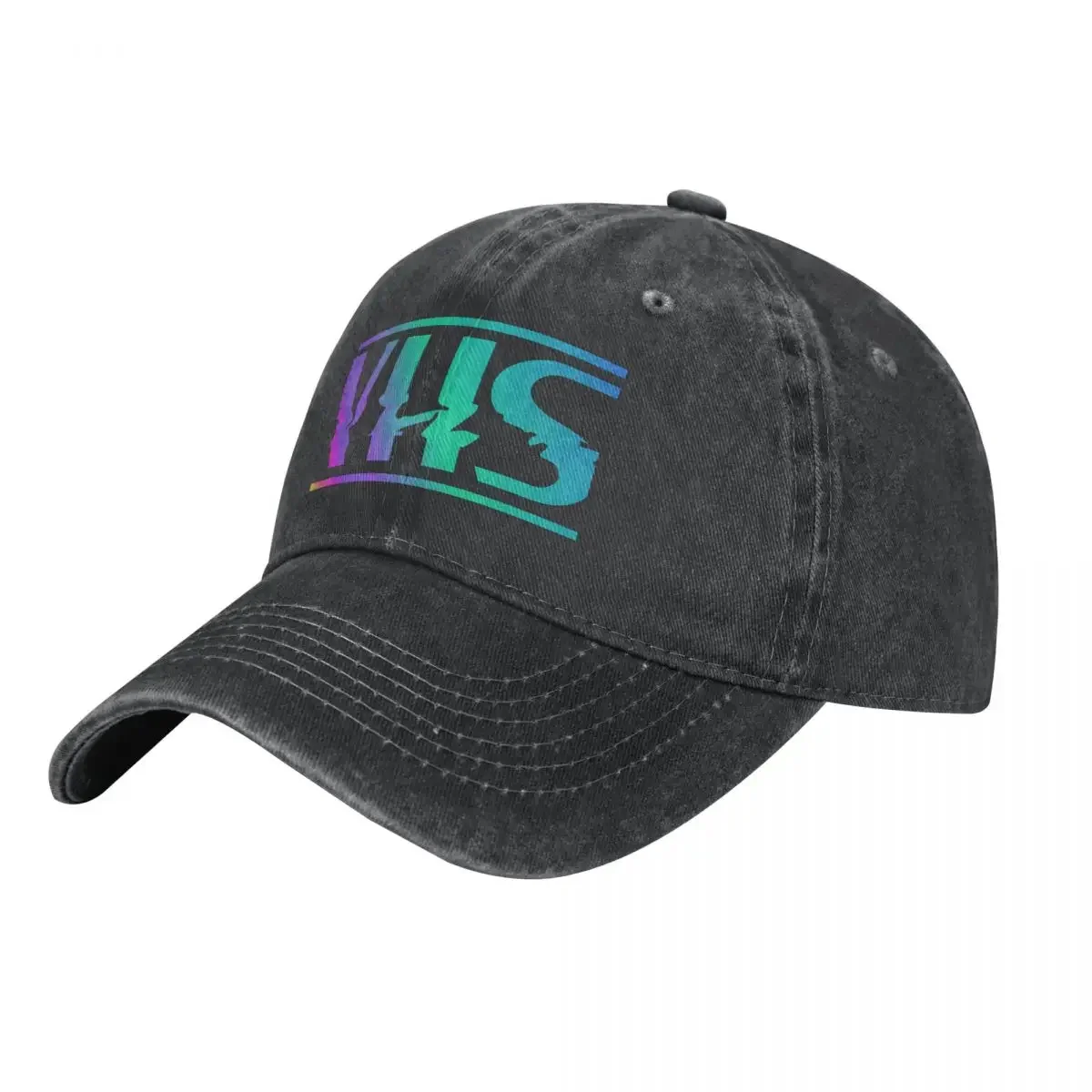 

Retro VHS Logo Colorful Vaporwave Gradient Cowboy Hat Golf Wear Hat Baseball Cap tea Hat For Girls Men's