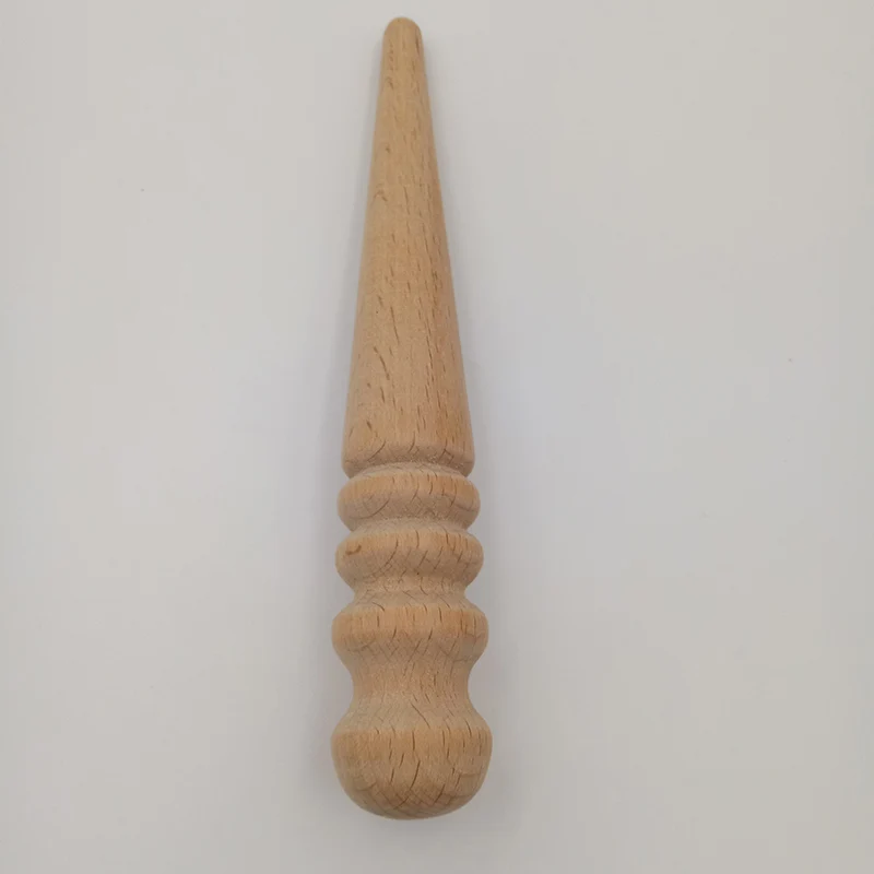 Leathercraft Round Wood Edge Slicker Multi-Size Burnisher For Leather Professional Leather Tools