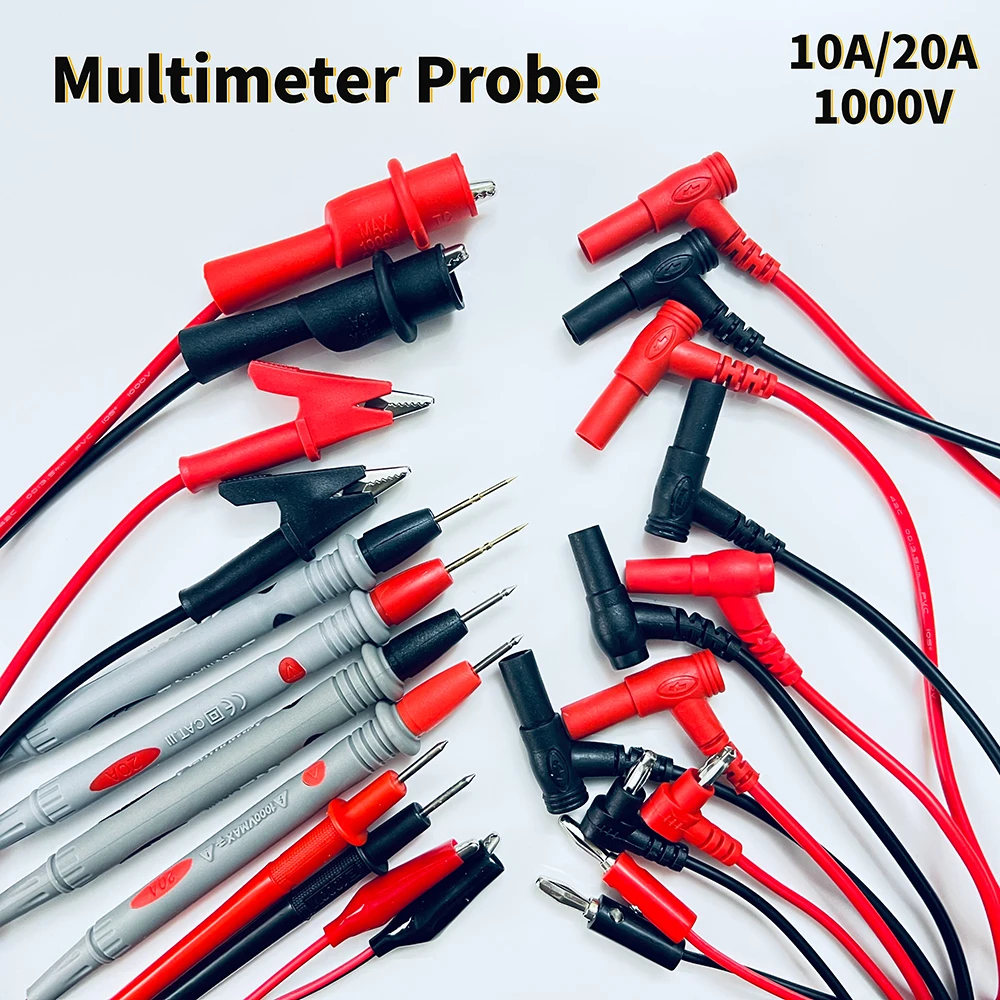 Multimeter Probe 1000V 20A Pen Test Leads Pin Needle Tip Multi Meter Tester Lead Probe Wire Pen Cable