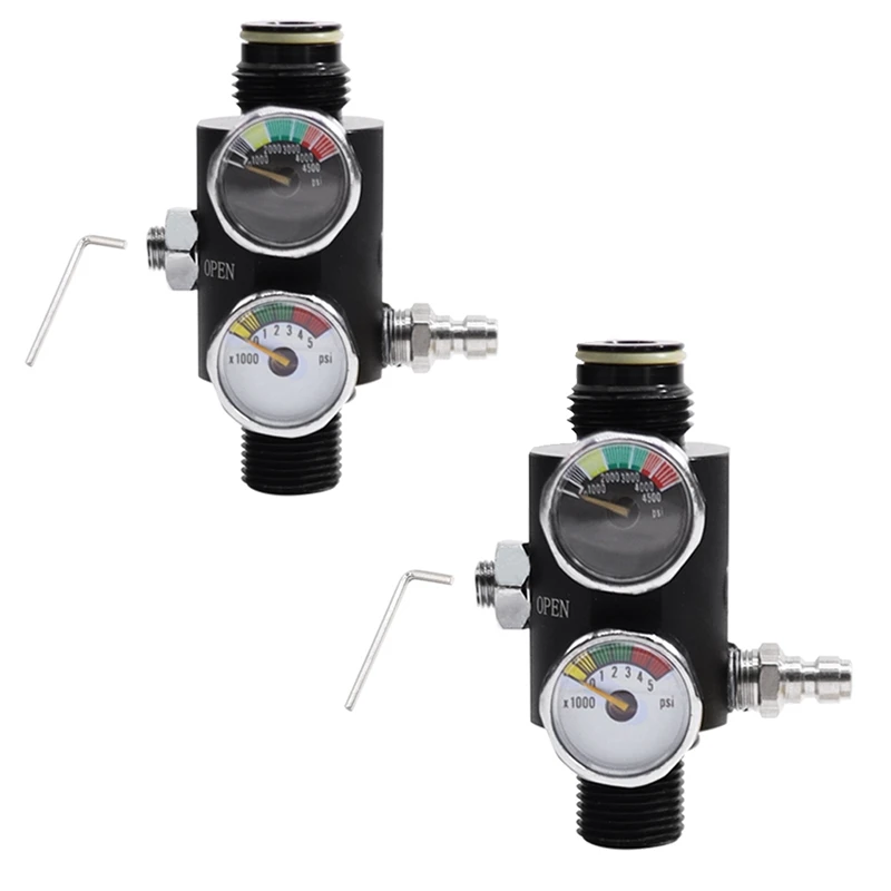 

M18 Dual Gauge Pressure Regulator Valvula Reguladora Pneumatic Air Valve Fill Station Durable Easy Install