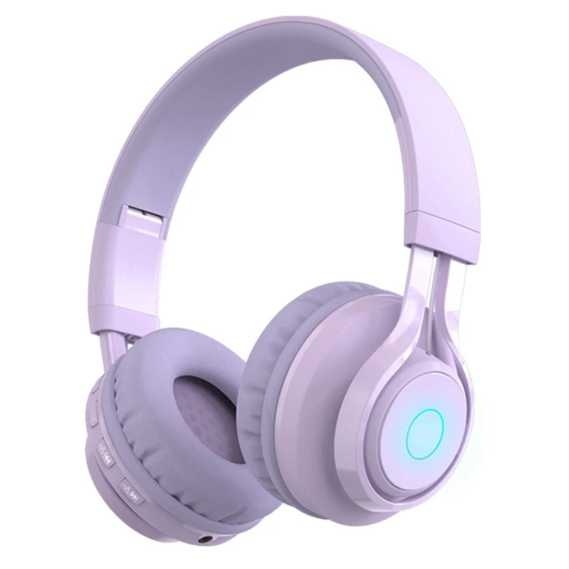 

Накладные наушники Bluetooth 5,0, RGB яркий ореол, 85 дБ, режим громкости для детей и девочек