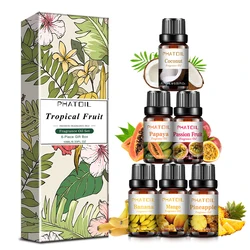 Phatoil 10ml Fruit Fragrance Oil Collection: Mango, Strawberry, Coconut & More - 10ml (6PCS B)