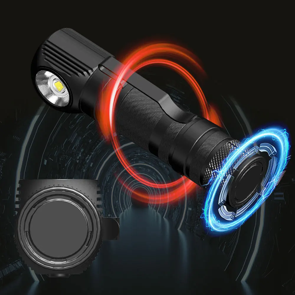 마그네틱 충전 헤드라이트 18650 SST40, LED 토치, 손전등, 야간 램프, 메모리 헤드램프, 전원 표시기 포함, 마그넷 테일