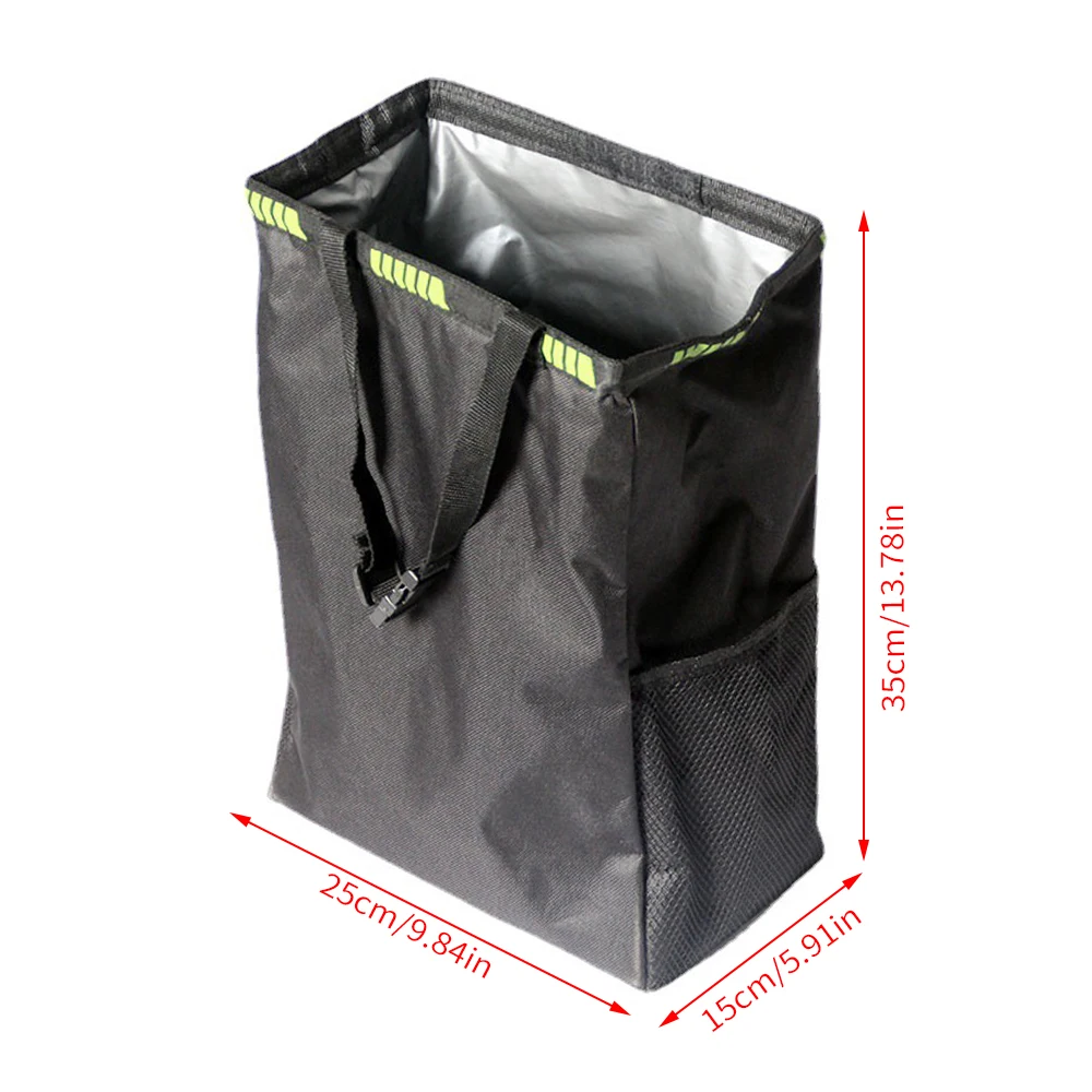 Car Trash Can 13L Large Capacity Leak Proof Waterproof Garbage Bag Collapsible Hanging Trash Bin For Car SUV and Truck Seat Back