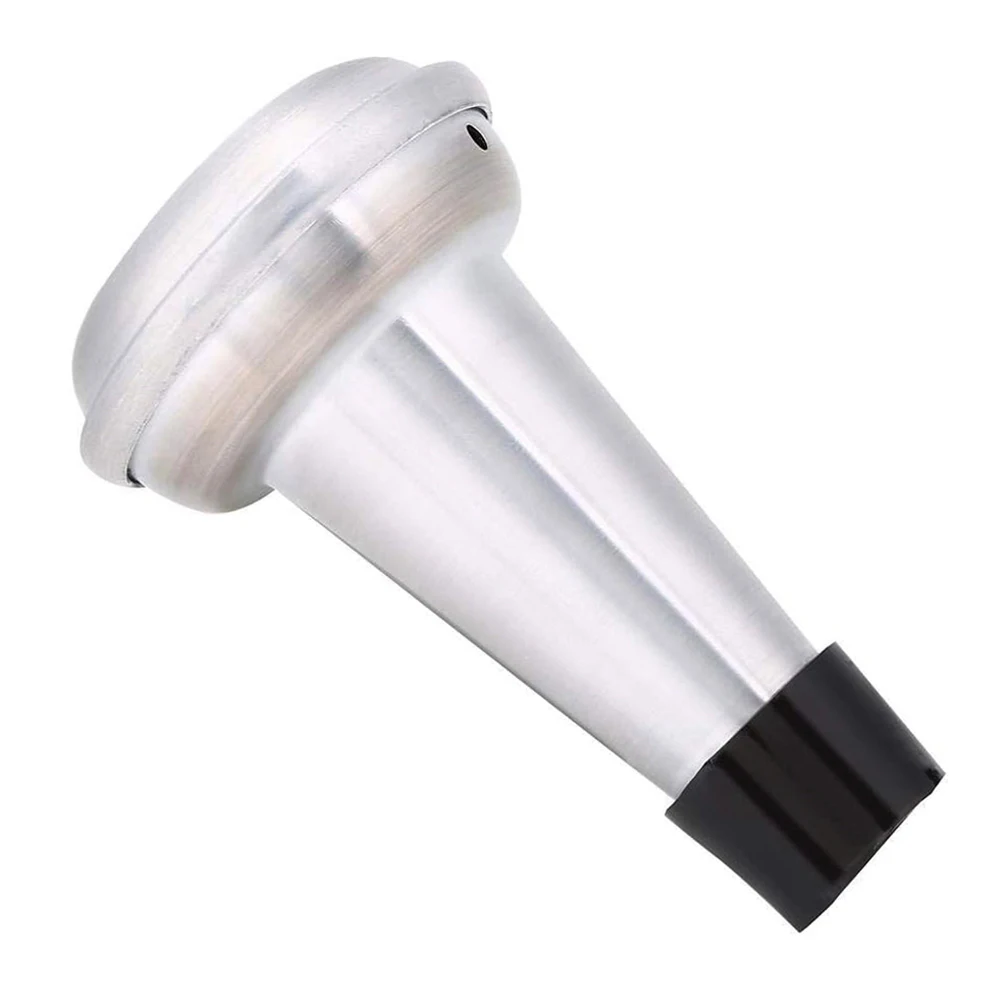 Trumpet Straight Mute Rubber Aluminum Alloy Trumpet Silencer Lightweight Mute for Stage Performance and Practice Purpose