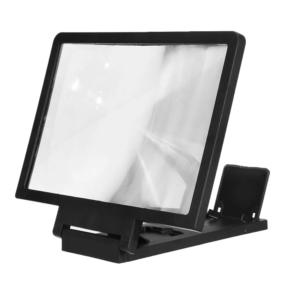 Phone Screen Amplifier 3D Mobile Phone Screen Magnifier HD Amplifying Stand Folding Smartphone Holder