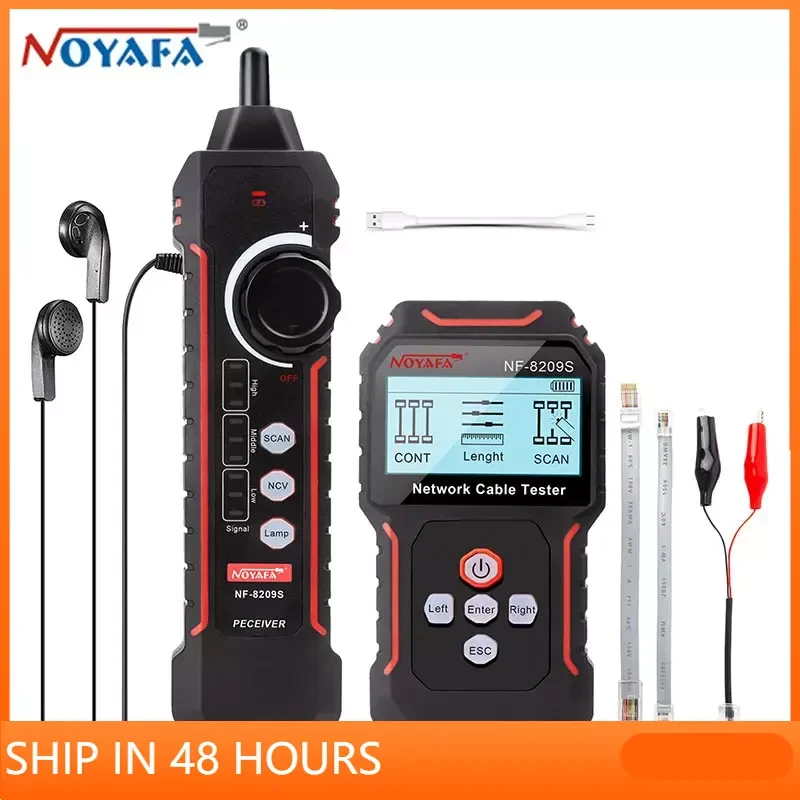 

NOYAFA NF-8209S Network Cable Tracker Machine Lan Tester Network Tools LCD Display Measure Length Wiremap Tester Cable Tracker