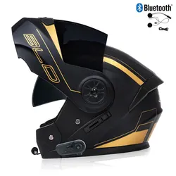 Bluetooth Men Women DOT Modular Dual Lens Motorcycle Safety Downhill Flip Up Helmets Motocross Racing Full Face Casco Moto ECE