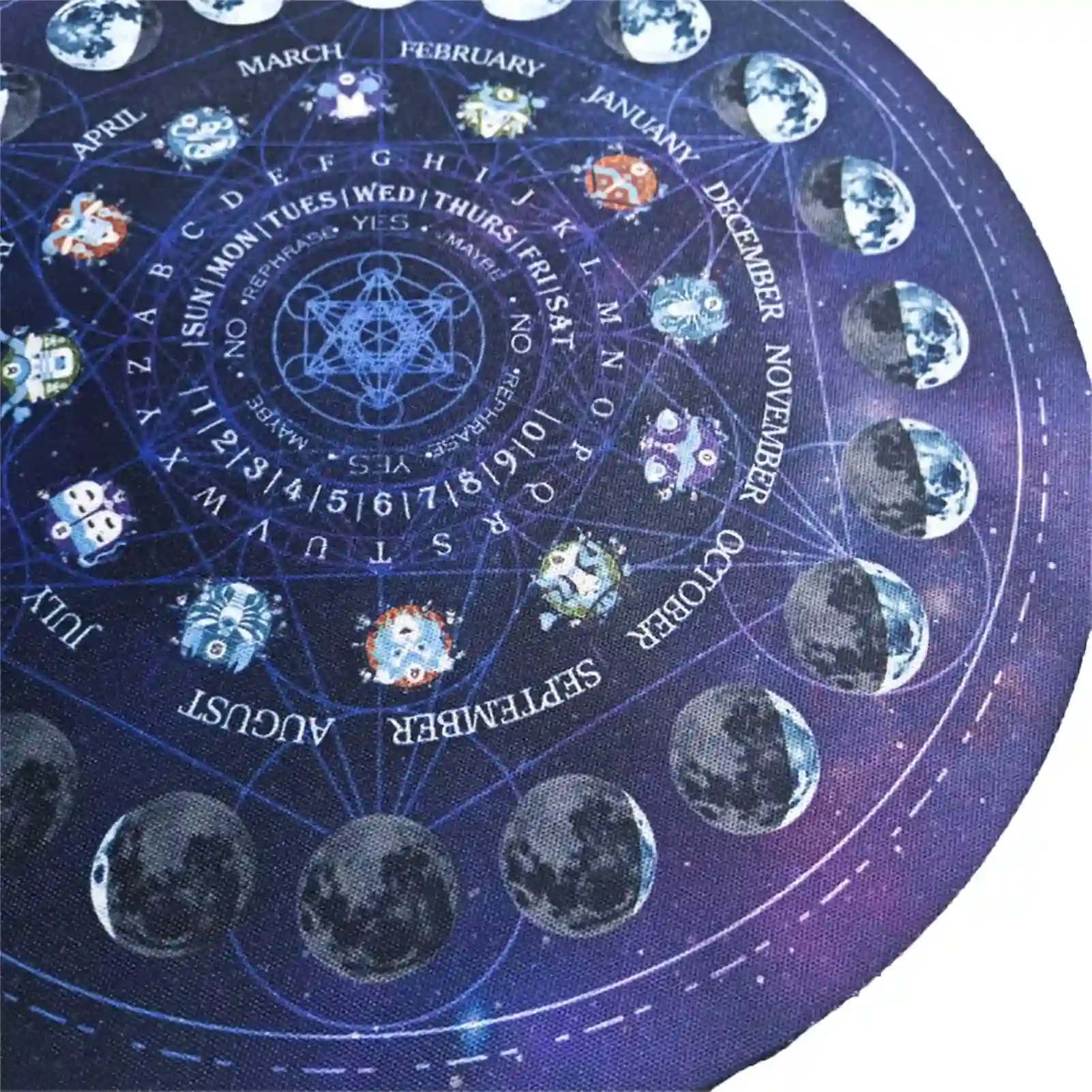 Creative Altar Pendulum Mat Pendulum Divination Rubber Pad Constellation Pendulum Pad Witchcraft Supplies Exquisite Altar Rubber
