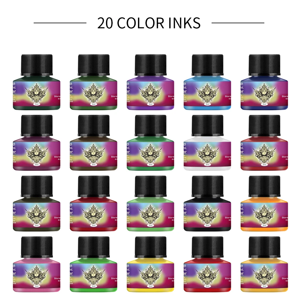 4/6/10/20pcs/Set Tattoo Ink 5ml Pigment Set Permanent Tattoo Body Art Ink Professional Beauty Makeup Supplies tattoo ink tattoo ink pigment tattoo ink kit