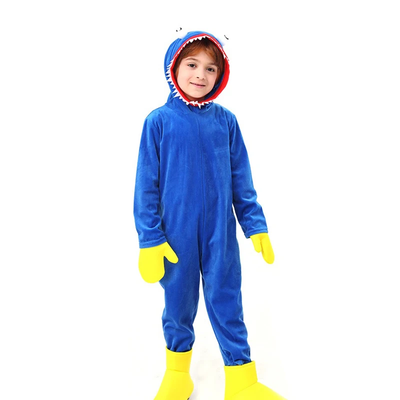 Sausage Mouth Cosplay Costume kids Games Onesies Kigurumi Plush Fluffy Anime Pajamas For Boy Girls Holiday Party