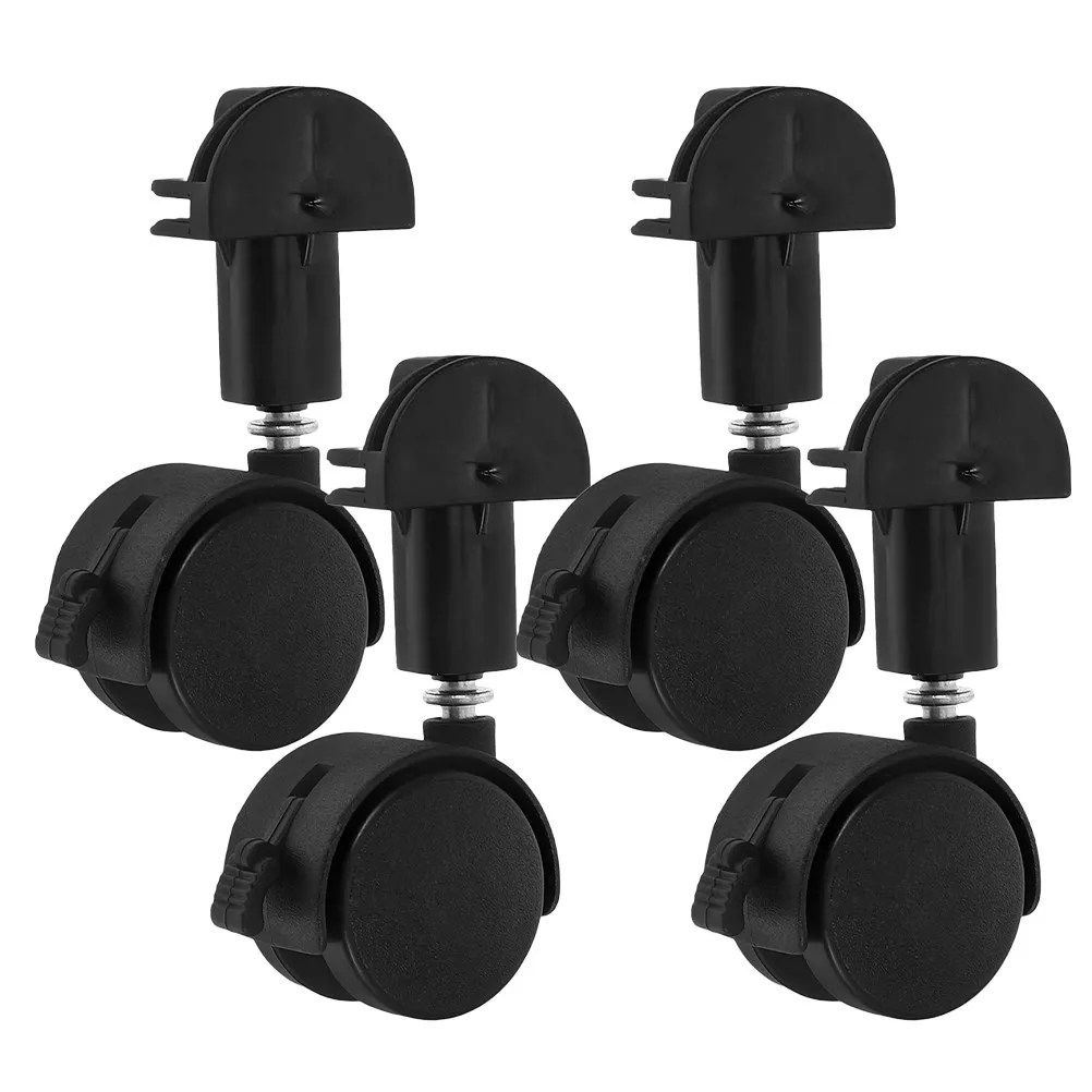 4Pcs 유모차 캐스터 휠 철 플라스틱 부드러운 글라이드 잠금 교체 휠 사무실 의자 가구 캐비닛용