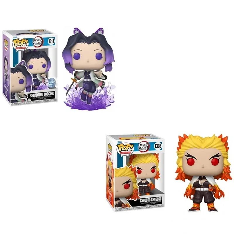 thumbnail image 4 of Funko Pop Animation Demon Slayer Shinobu Kocho 1314# Kyojuro Rengoku 1308# Figura de vinilo Modelo Juguetes para niños Regalo de cumpleaños, 4 of 5