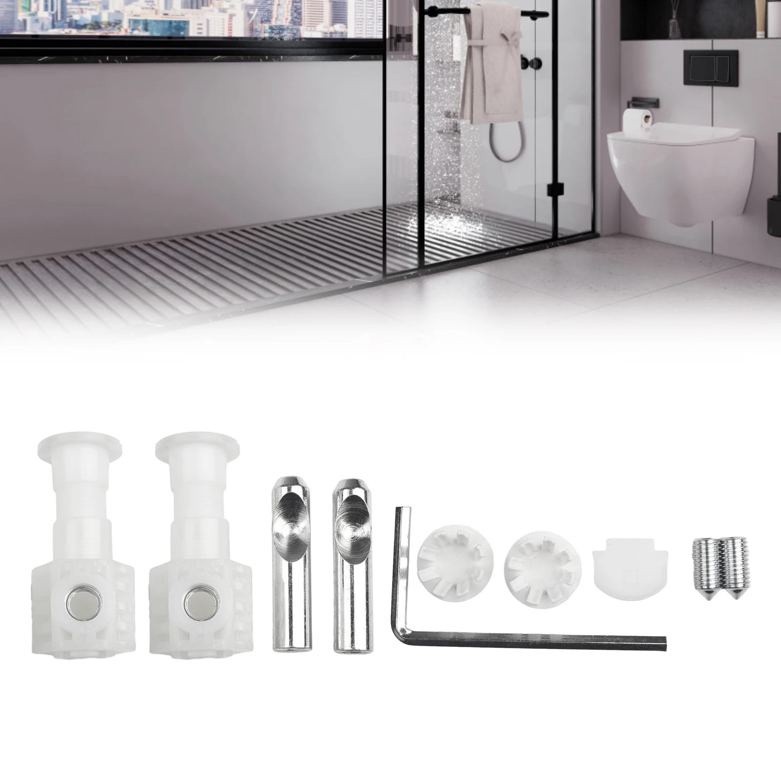 Wall Mounted Toilet Fixing Screws Bolts Kits Install Nylon Locking Back Connector Toilet Foot Mounting Screws Universal Accessor toilet tank fixing kit
