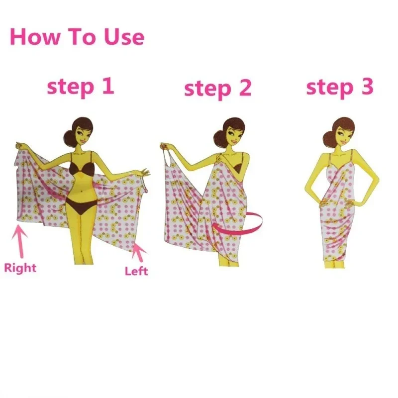 Bathroom Women Bath Towels Wearable Towel Dress Beach Adults Bath Gown Sling Robes Home Nightwear Microfiber Women Bathrobe