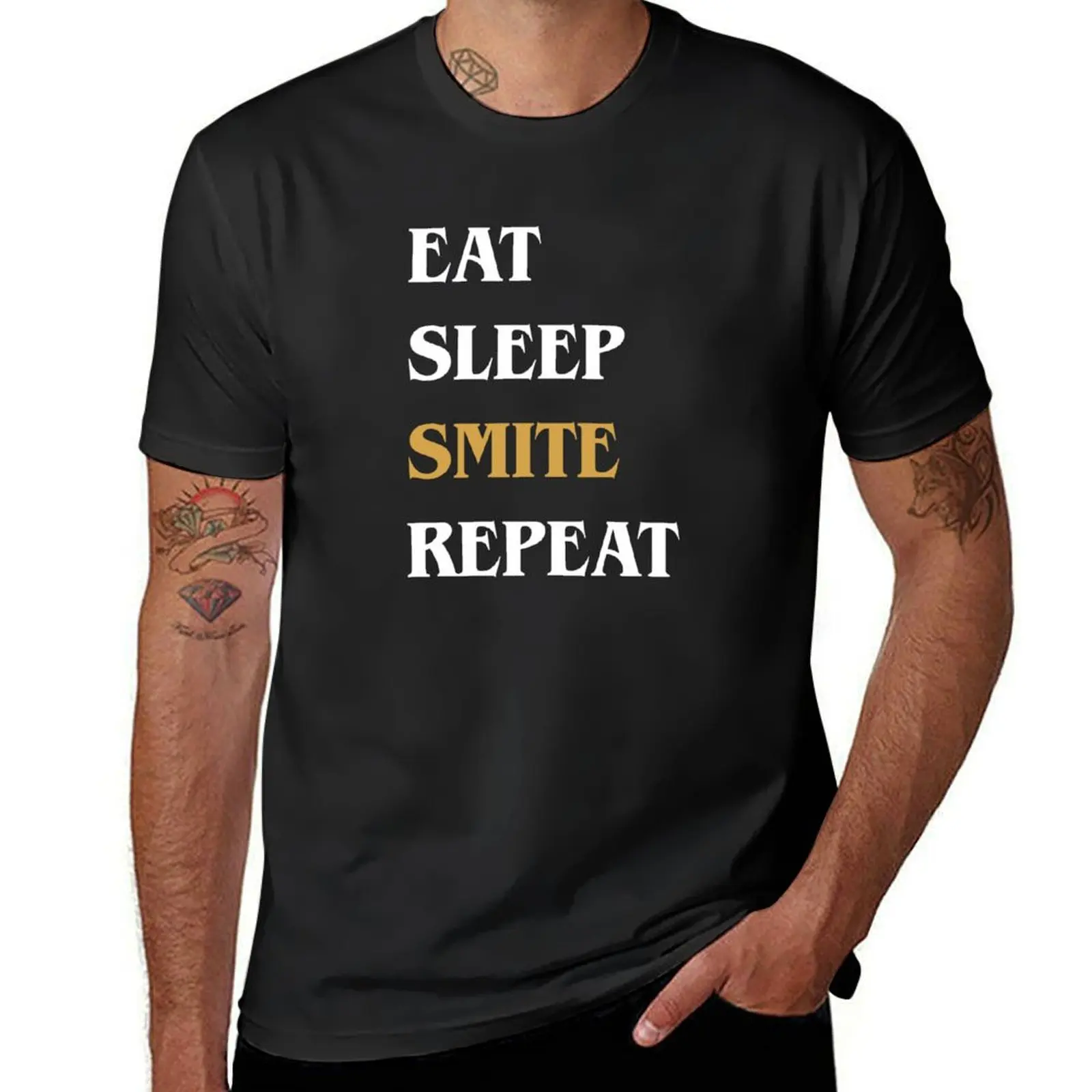

Eat Sleep Smite Repeat - Funny Paladin T-Shirt sublime tees aesthetic clothes funny t shirts for men