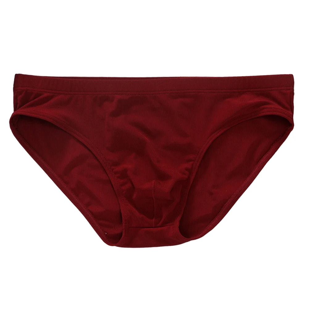 

Men Sexy Solid Color Soft Briefs Ice Silk Comfortable Skin-friendly Panties Seamless Breathable Sweat Underpants Underwear