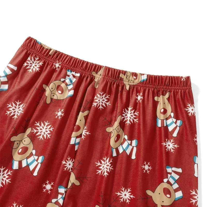 Christmas Family Pajamas Matching Set Santa Elk Print Long Sleeve Tops and Pants 2 Pieces Loungewear Soft Sleepwear women pajamas set women pajama suit cotton pajamas set