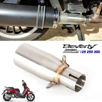 Motorcycle Slip On Exhuast For Piaggio BEVERLY 125 300 MP3 125 250 300 Exhaust Middle Pipe Muffler BEVERLY 125 300 MP3 125 250