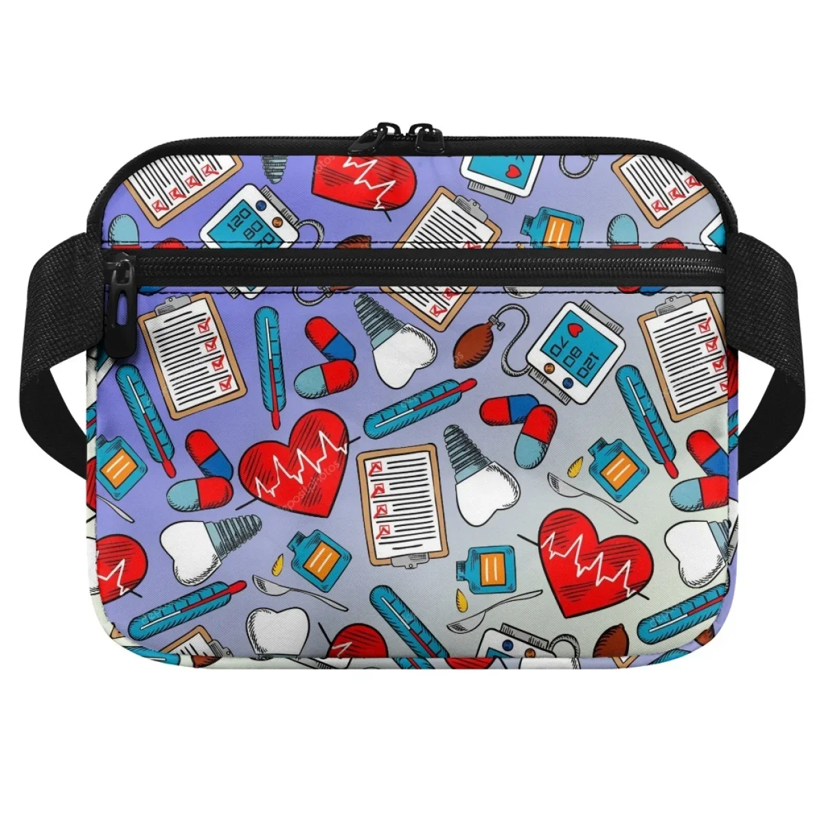 Gradient Doctor Medical Equipment Print Women Waist Bag Organizer Belt Nursing Fanny Pack for Accessories Tool Bag Nurse Gift