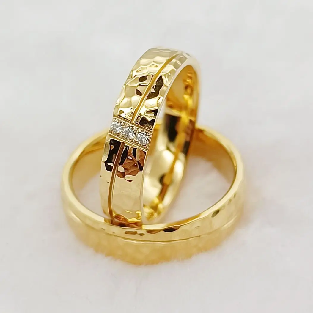 High Quality Beautiful Vintage Lover's Wedding Rings Set for men and women  Designer Western 14k Gold Plated jewelry Couples Ring - AliExpress