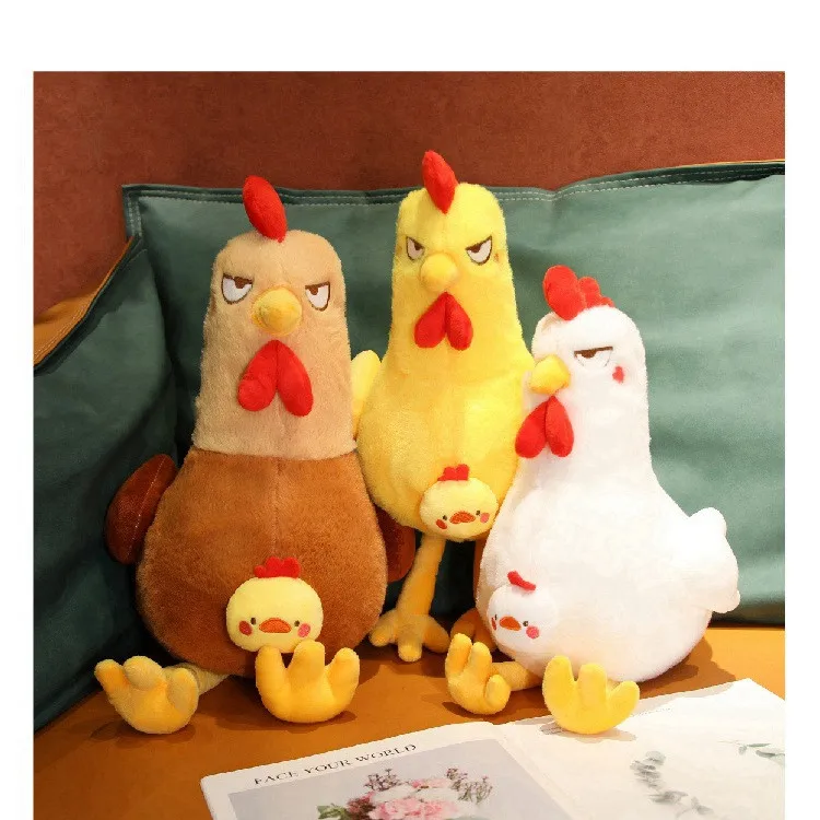 

Плюшевые игрушки Huggable, курица, 45/55/65 см, милая мягкая набивная декоративная подушка-животное, куклы для детей, подарок на день рождения