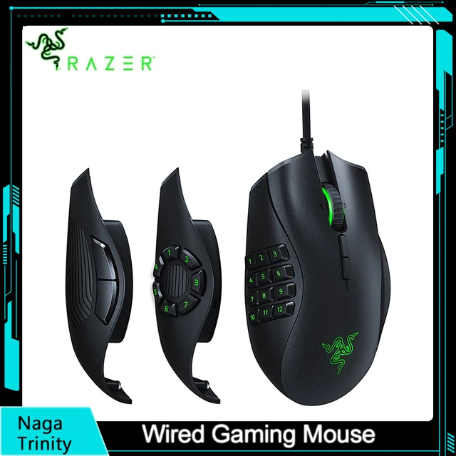 Razer Naga Pro Wireless Optical Gaming Mouse for PC, Interchangeable Side  Plates, Chroma RGB, Black