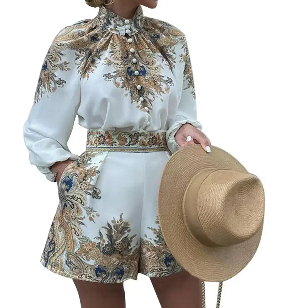 2024 New Temperament Women Outfit Elegant Office Lady Suit Single Breasted High Waist Single Breasted Turtleneck Shirt Shorts