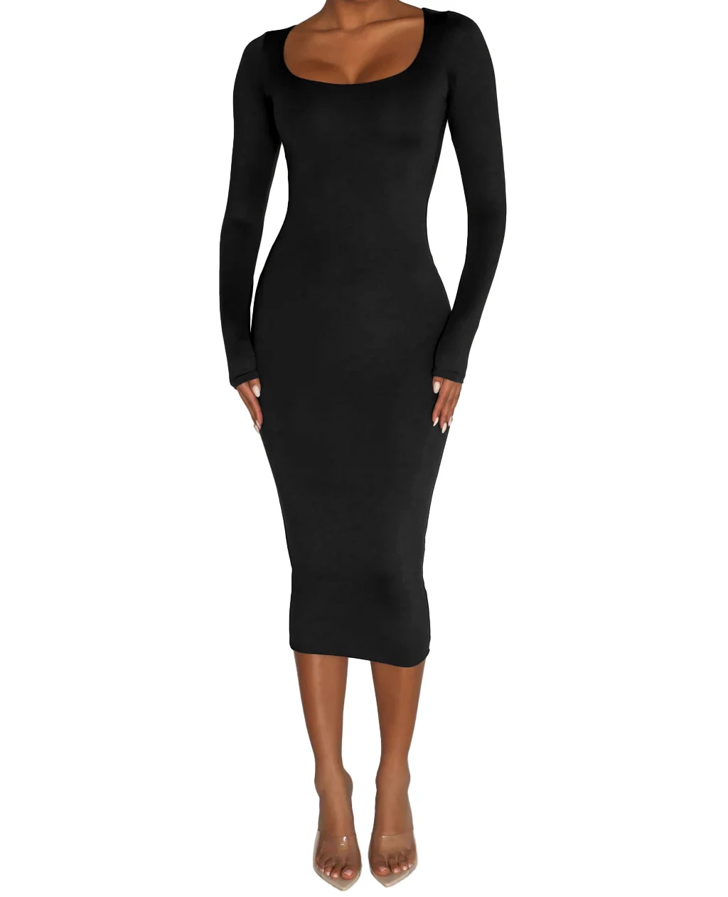 Long Sleeve Bodycon Women's Dress Sexy Party Bandage Long Dresses Thick  Differentcolor - AliExpress 200000345