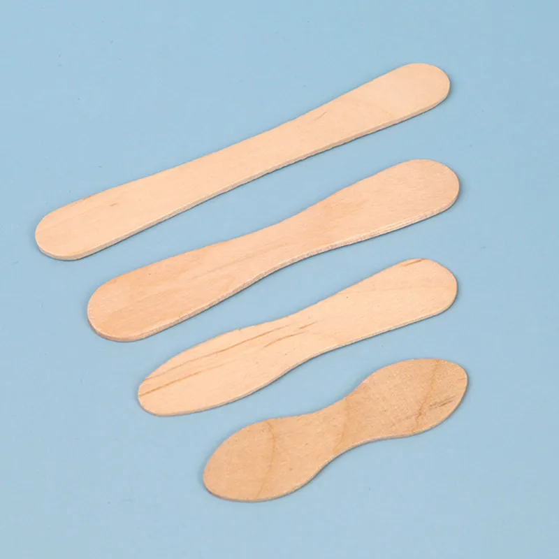 50/100pcs Ice Cream Popsicle Stick Wood Ice Cream Sticks Homemade Ice Cream  Spoon Hand Craft Stick Popsicle Accessories