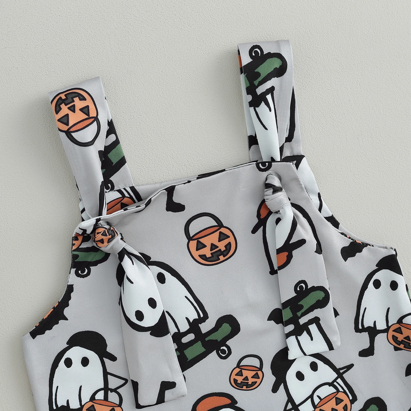 Baby Halloween Jumpsuit Overalls Sleeveless Cartoon Print Romper Newborn Fall Clothes 0-24 Months Hot Sale