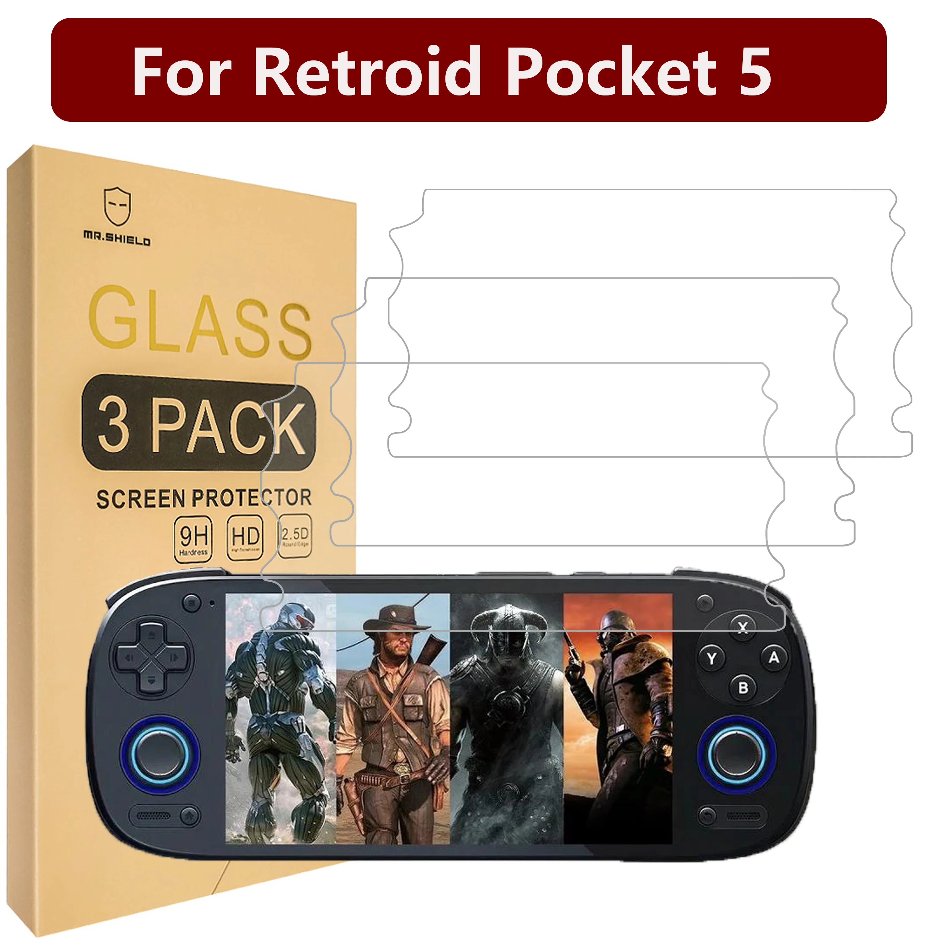 3-Pack Tempered Glass Screen Protector For Analogue Pocket - Anti-Scratch Protection