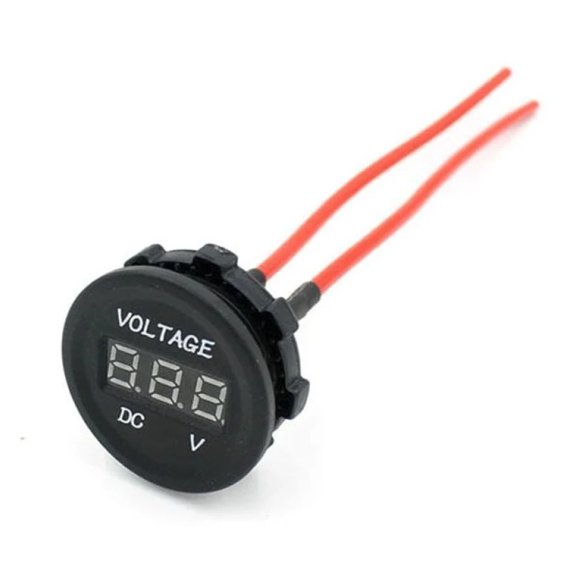 Car Motorcycle Waterproof LED Digital Display Voltmeter 12V-24V DC (Green)