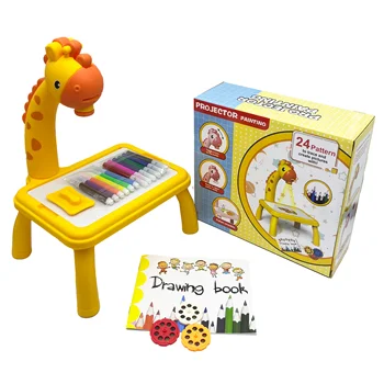 Tavolo da disegno per bambini con proiezione, mini giocattolo educativo multifunzionale, giocattolo di pittura creativa, miglior regalo di Natale per adolescenti