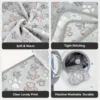 3pcs/1pc Thickened Pet Blankets with Paw Print & Bone Patterns - Soft Plush Machine Washable Dog Blankets for All Dog Sizes 4