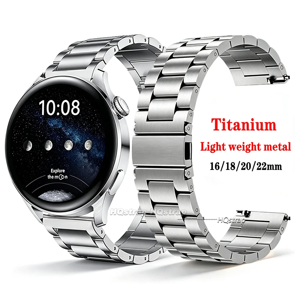 Universal Titanium Metal Watch Band with Quick Release Feature