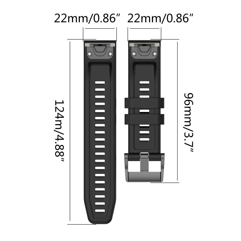 22Mm Silica Band Strap Suitable For Garmin Descent G1 Garmin Fenix 5 Smartwatch Bracelet Wristband Sport Belt Waterproof K5Db