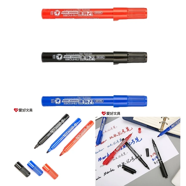 Multi-purpose Thick Black Red Blue Markers Permanent Marker Pen Works on  Plastic Wood Stone Metal Glass for Doodling Marking - AliExpress