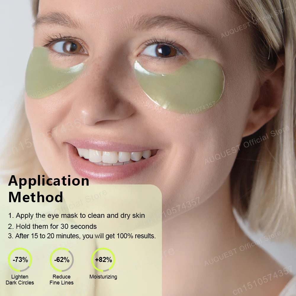 60pcs Seaweed Crystal Eye Mask Patches Hyaluronic Moisturizing Anti Dark Circles Beauty Patches For Eye Masks Skin Care AUQUEST 5