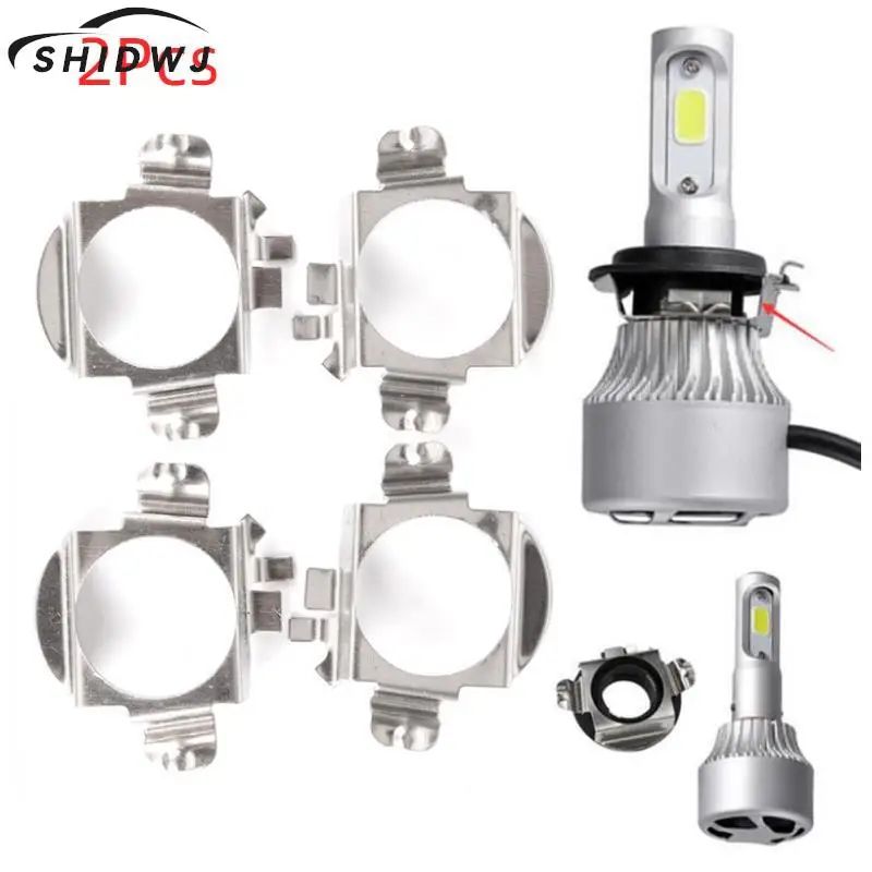 

2x H7 LED Car Headlight Bulb Base Holder Adapter Socket H7 HID Headlight Xenon Bulb Holder Retainer Headlamp Socket Metal